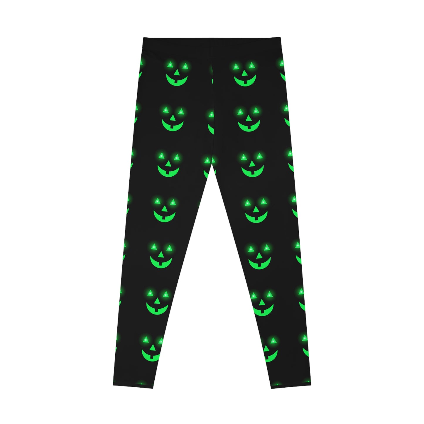 Pumpkin Glow Halloween Stretchy Leggings