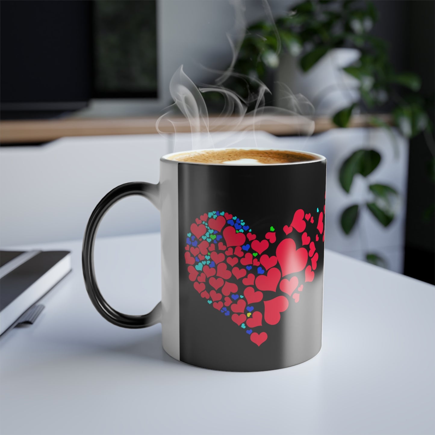 Hearts, Color Morphing Mug, 11oz, Valentines Day Gift, Gift For Her, Gift For Him