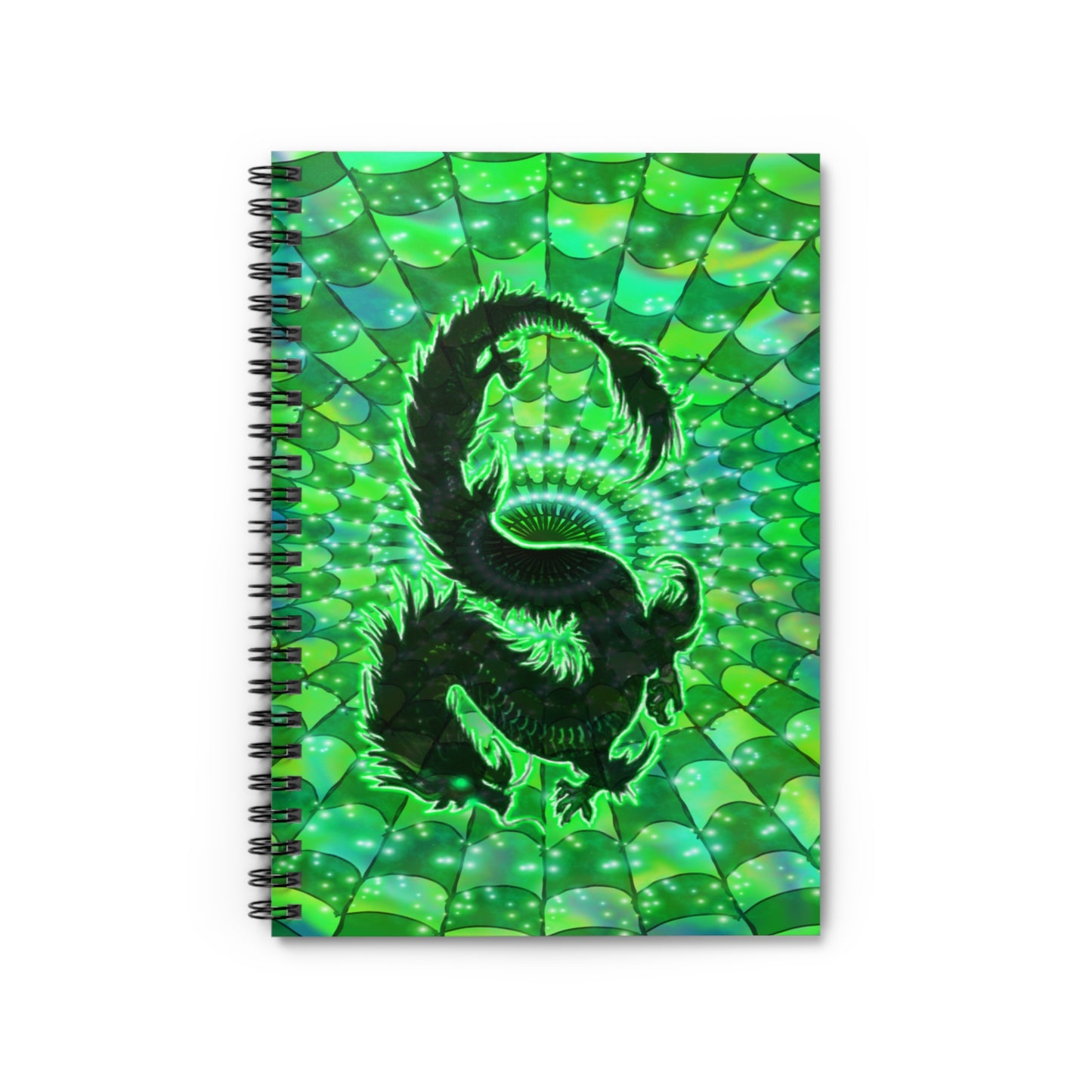 Emerald Abundance Dragon Spiral Notebook - Ruled Line