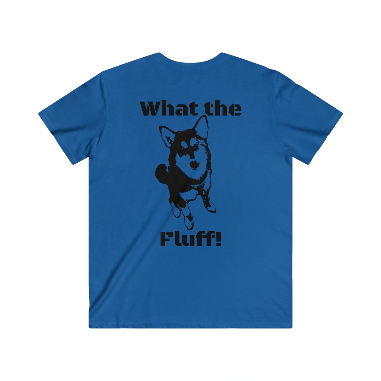 What the fluff Men's Fitted V-Neck Short Sleeve Tee