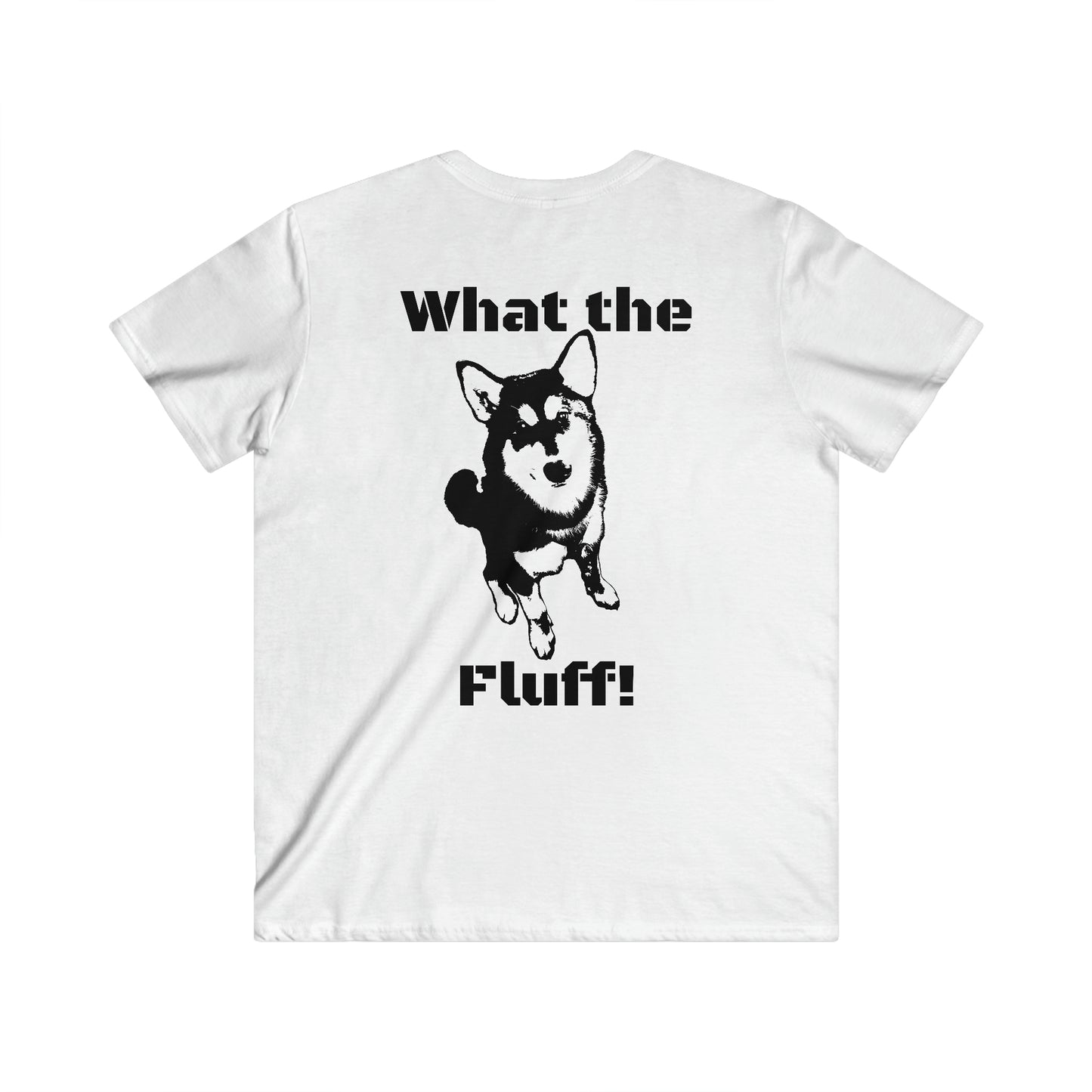 What the fluff Men's Fitted V-Neck Short Sleeve Tee