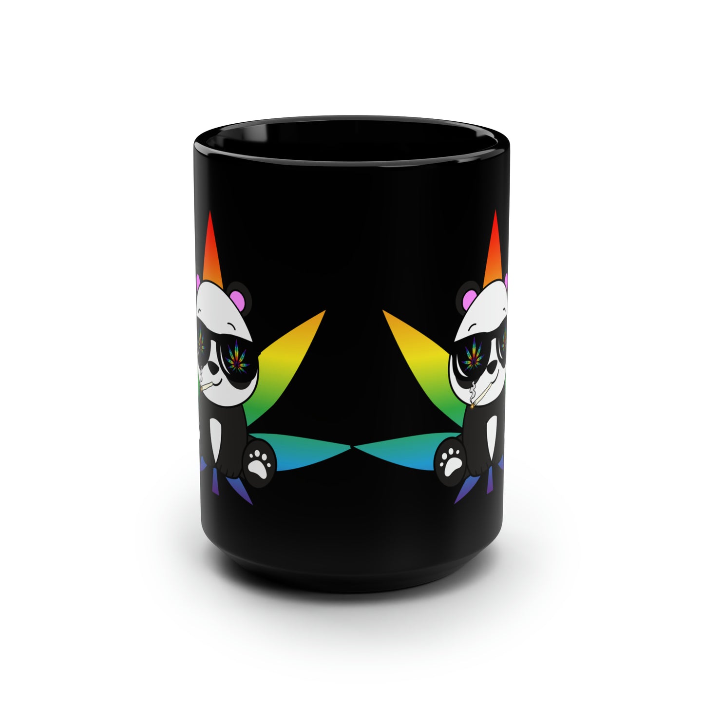 420 Panda, Black Mug, 15oz, 420 Gift