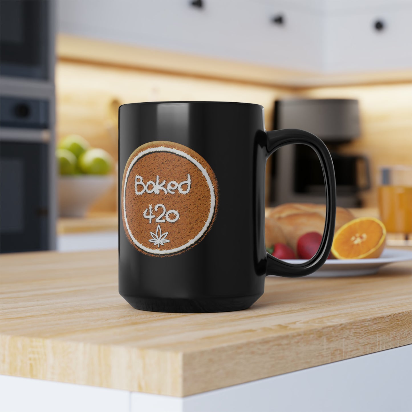 Baked 420, Black Mug, 15oz, 420 Gift