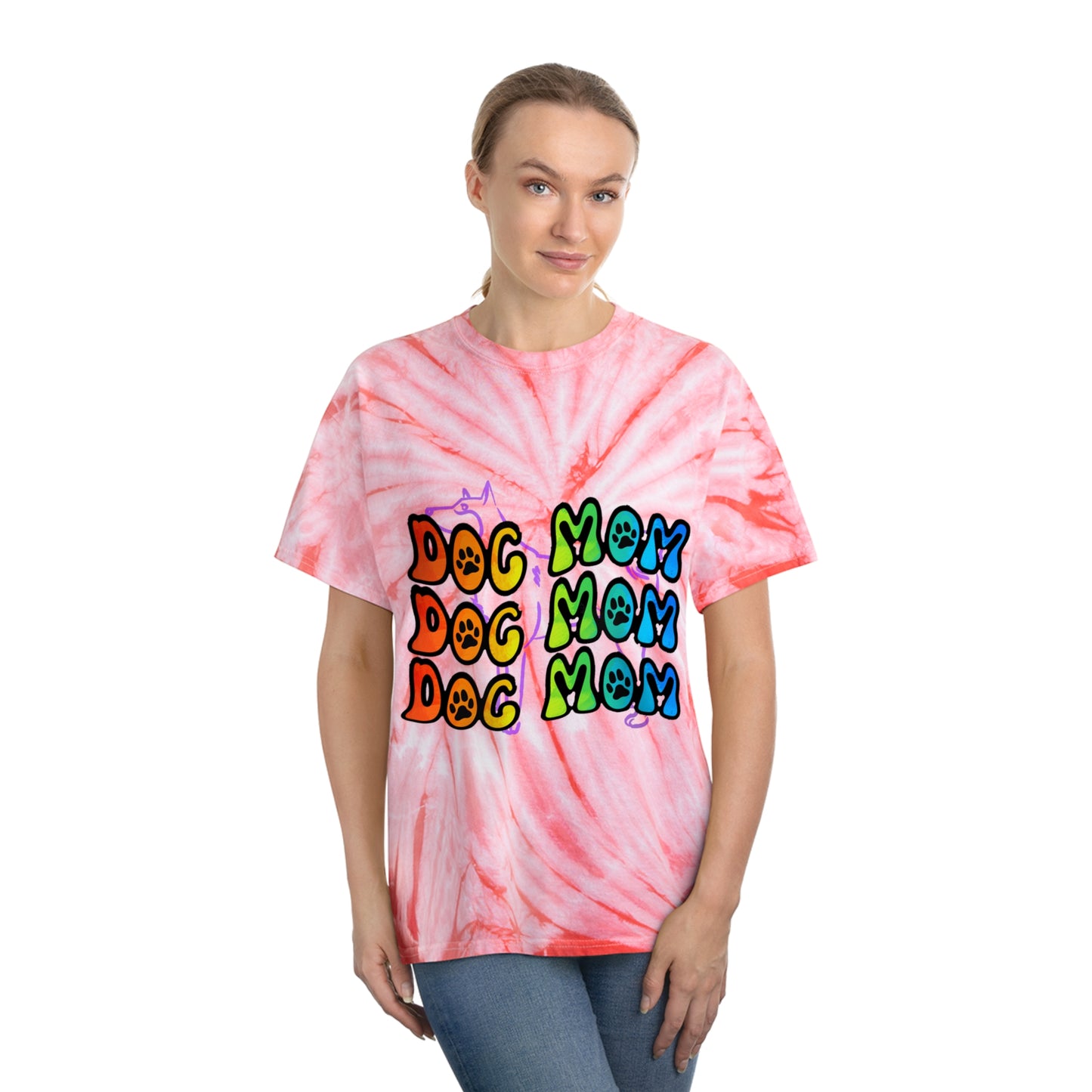 Dog Mom Tie-Dye Tee, Cyclone