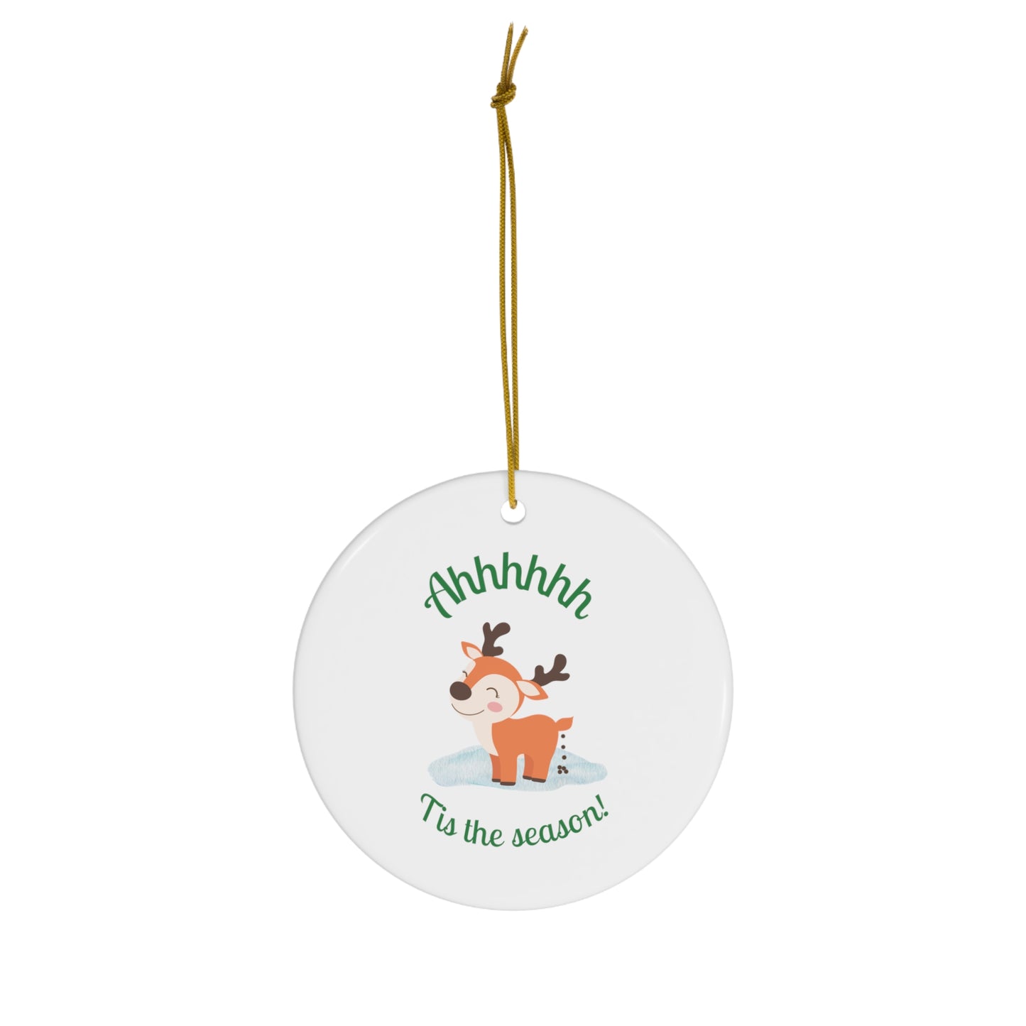 Tis The Season Ceramic Ornament, 4 Shapes