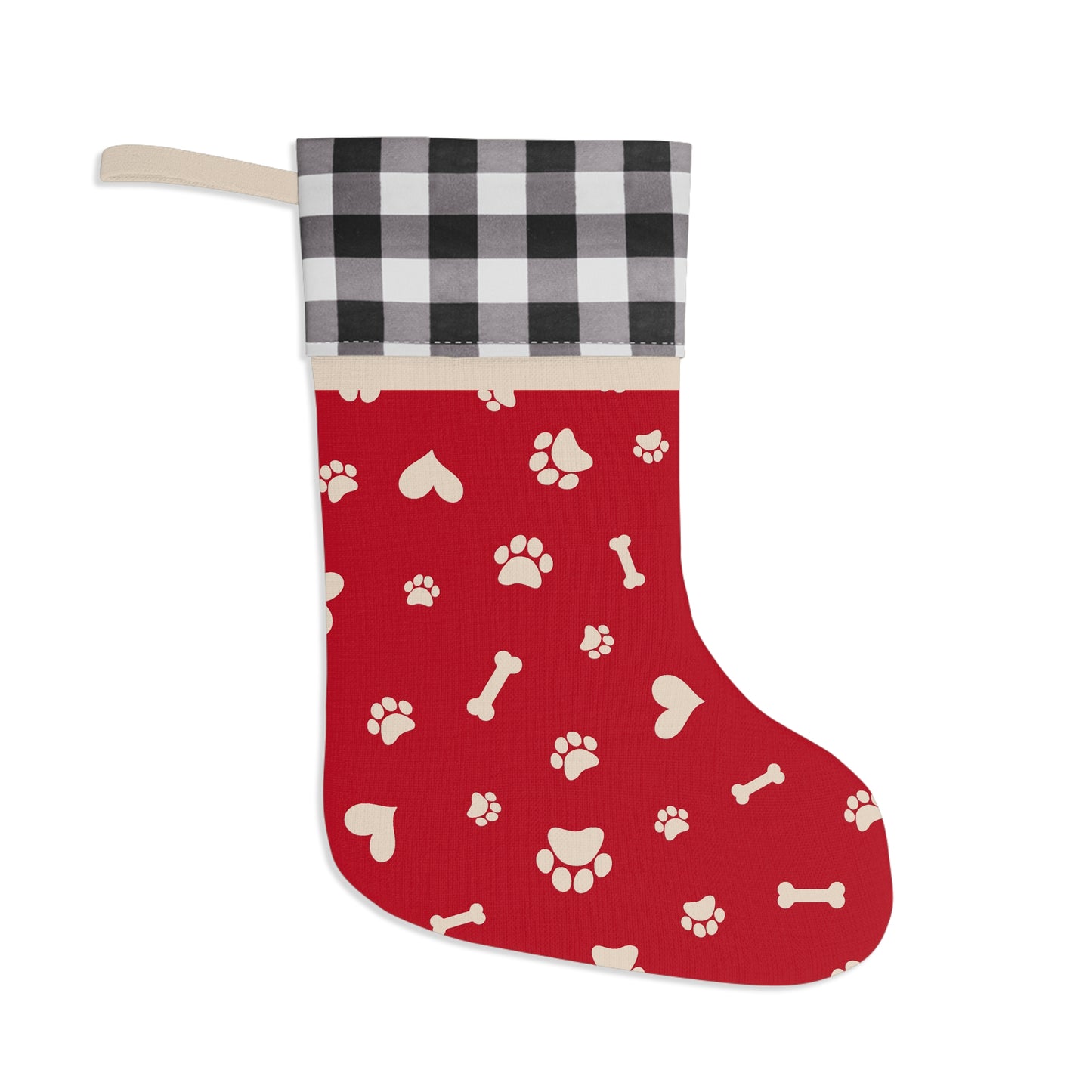 Paw Print Christmas Stocking For Dog/Cat