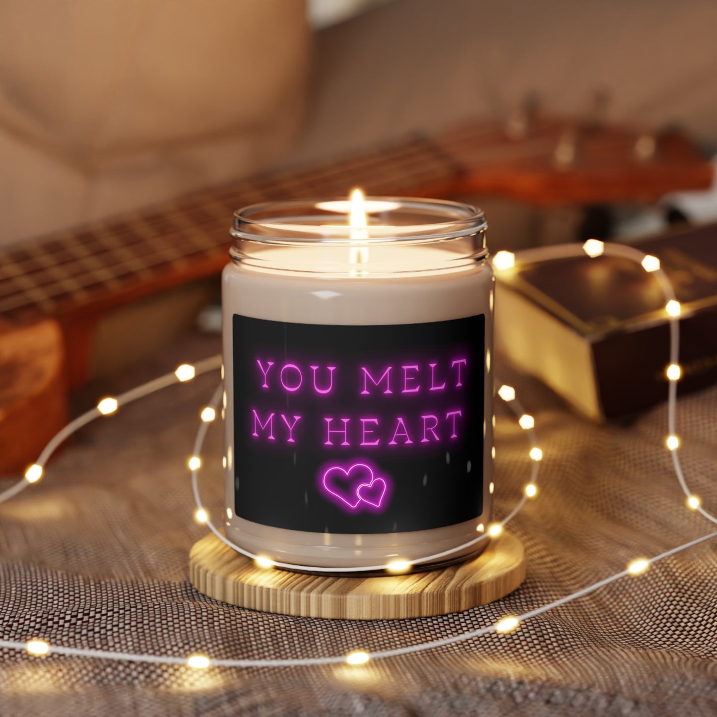 You Melt My Heart, Scented Soy Candle, 9oz, Cute Candle Pun, Valentines Day Gift