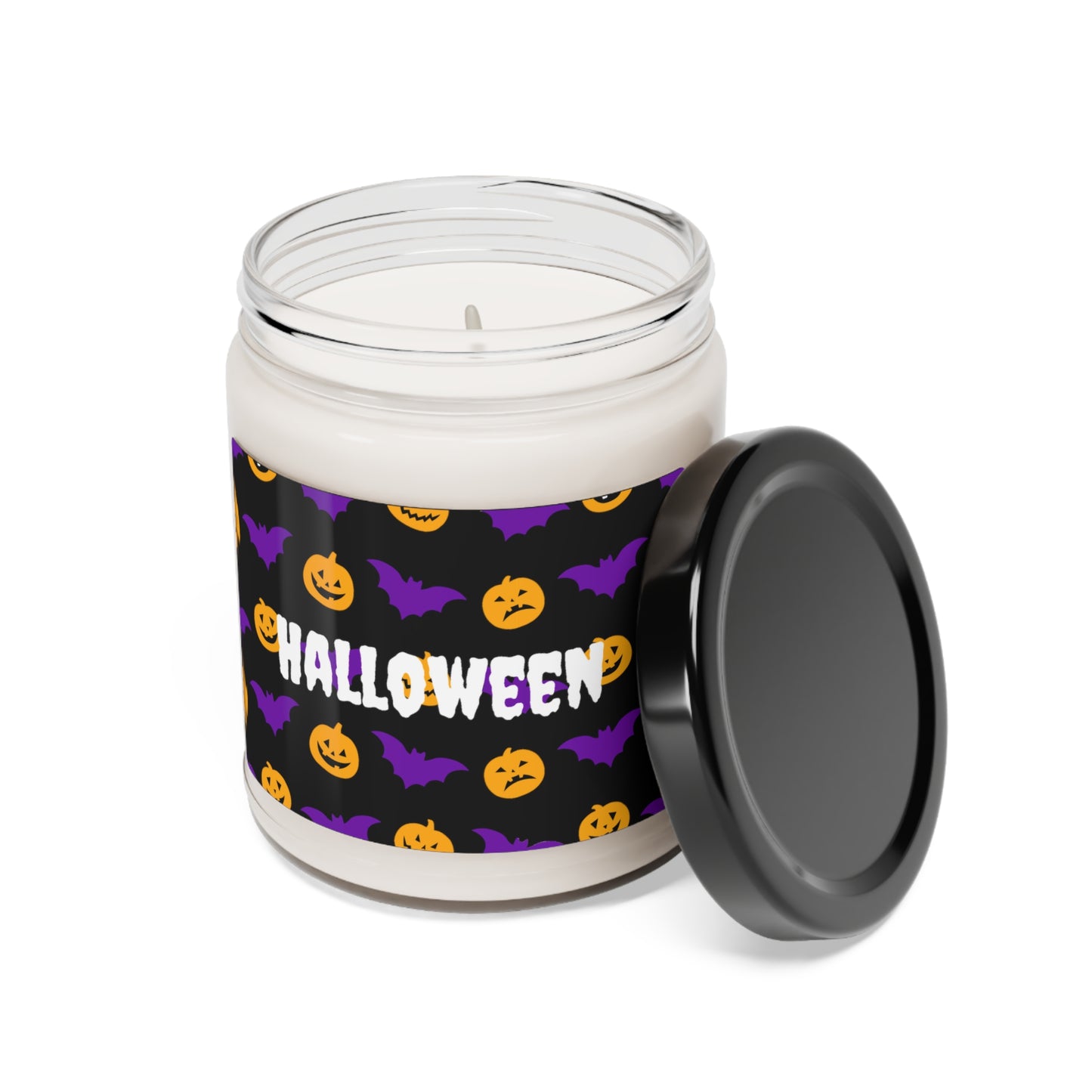 Halloween Candle Pumpkins And Bats Scented Soy Candle, 9oz