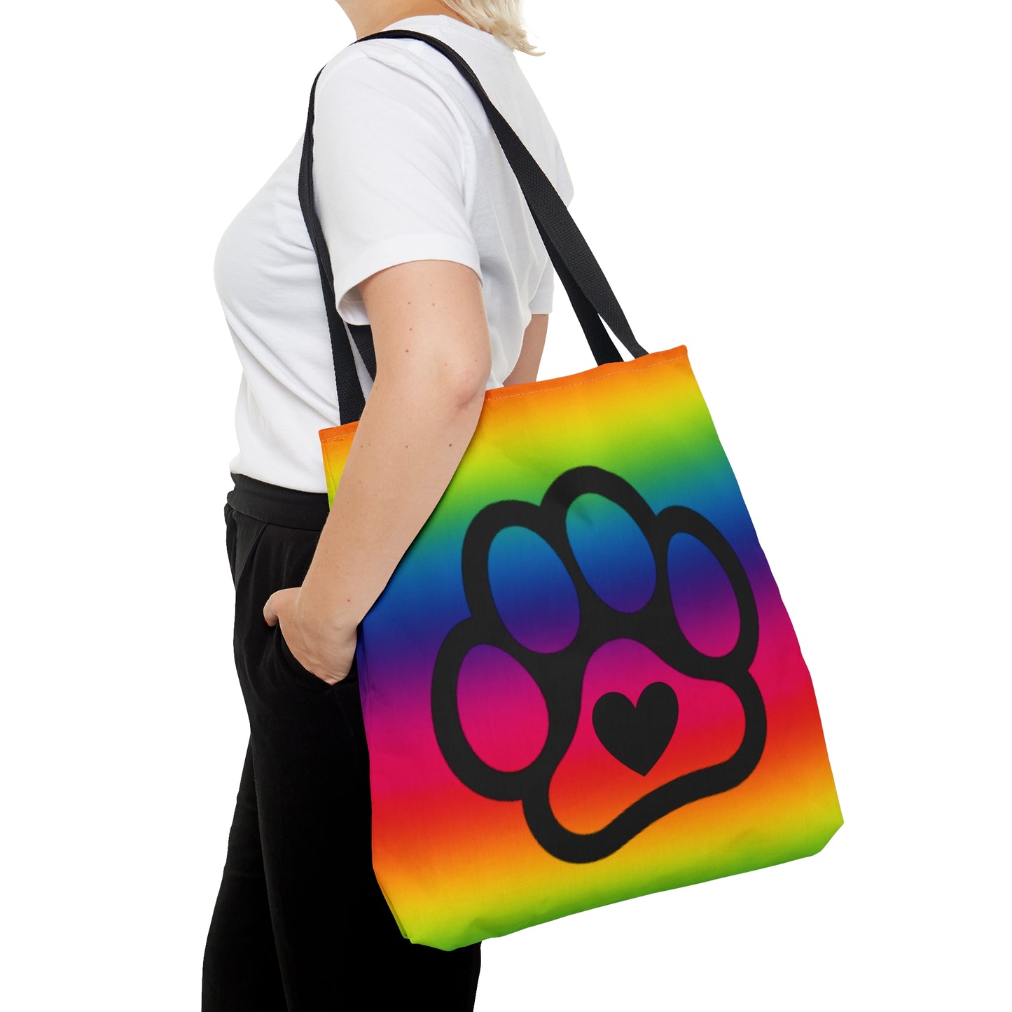 PRIDE Paw Print Tote Bag