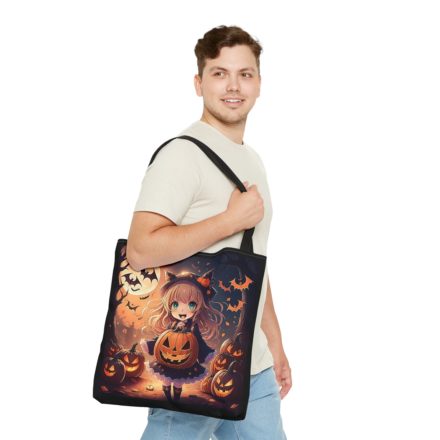 Halloween Anime Girl Halloween Candy Tote Bag