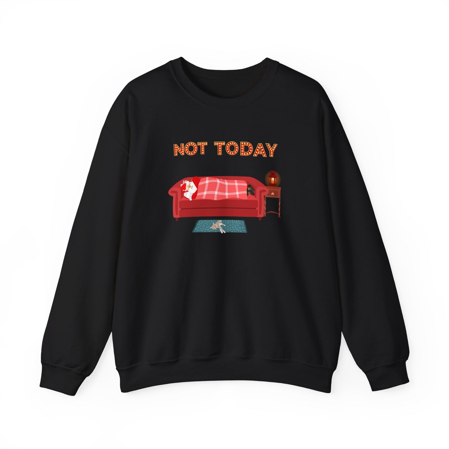 Not Today Santa Funny Christmas Sweatshirt Gift, Unisex, Mens, Women, Adult Holiday Shirt. Minimal Merry Xmas Co Hoodie