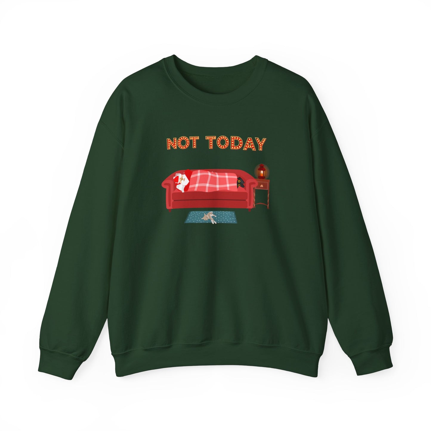 Not Today Santa Funny Christmas Sweatshirt Gift, Unisex, Mens, Women, Adult Holiday Shirt. Minimal Merry Xmas Co Hoodie