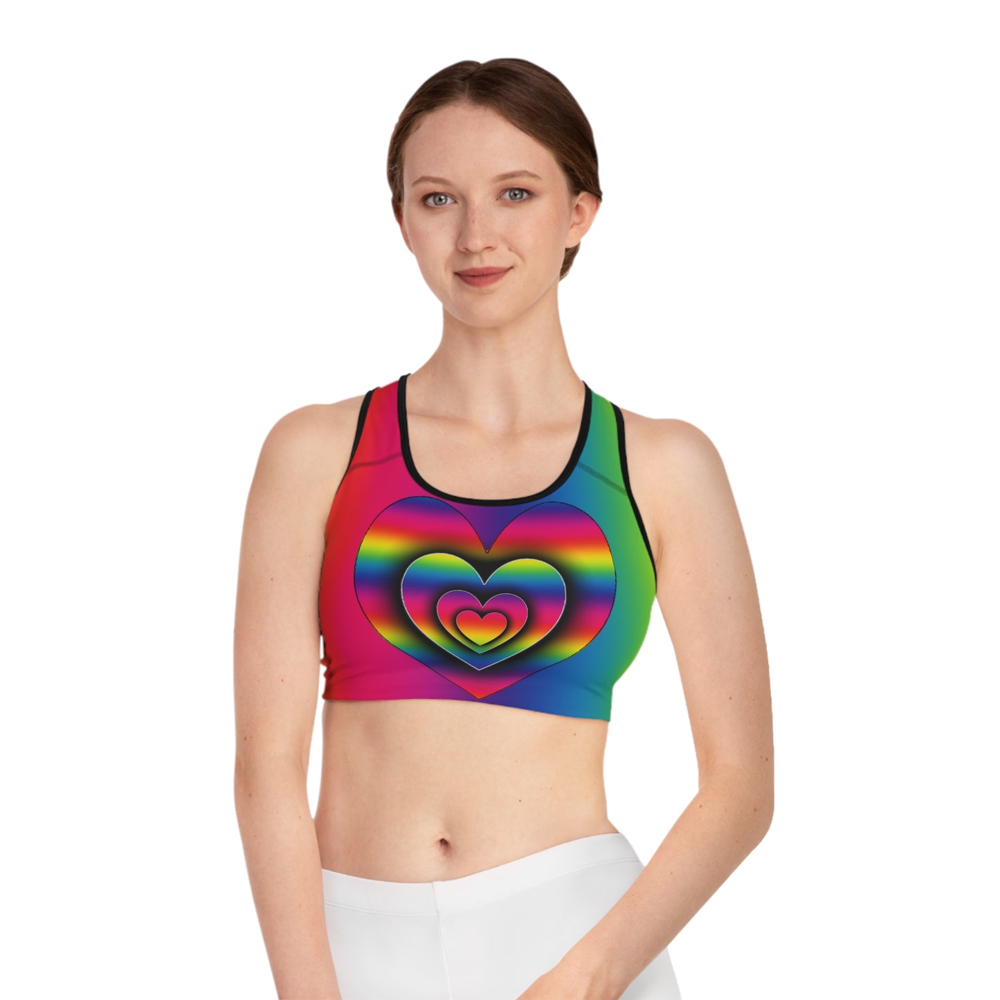 PRIDE 3D Heart Sports Bra