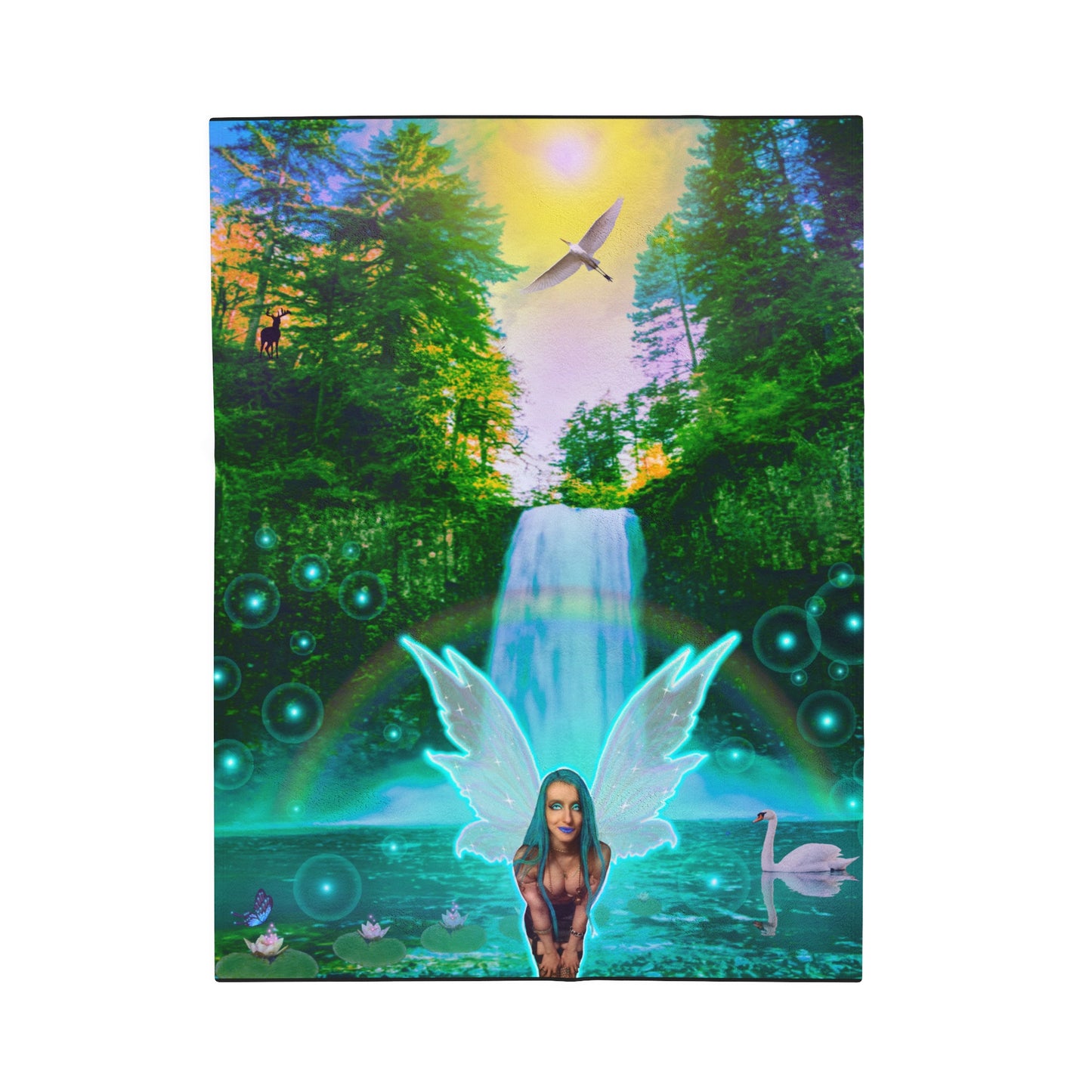 Mystic Water Fairy Velveteen Plush Blanket