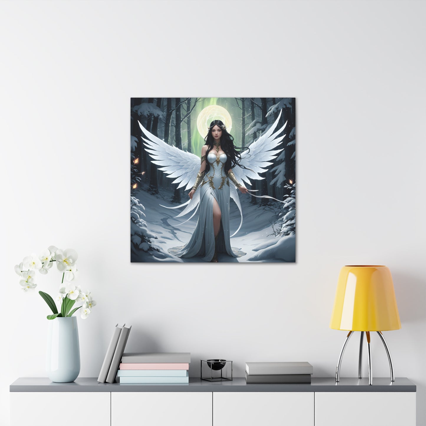 Winter Fae Goddess, Canvas Art, Canvas Print, Wall Decor, Original Art, Unique Gifts