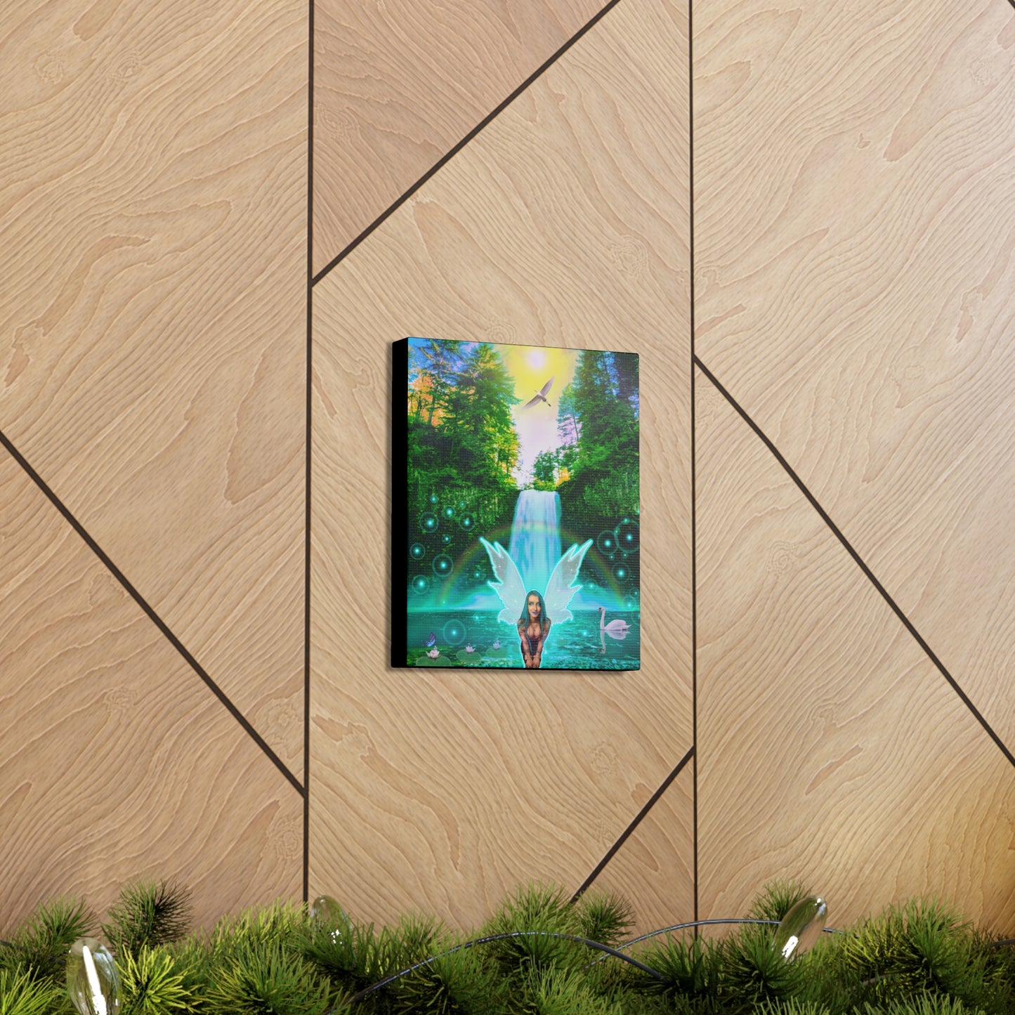 Mystic Water Fairy,  Canvas print, Wall Decor, Fantasy Art, Unique Gift, Original Art