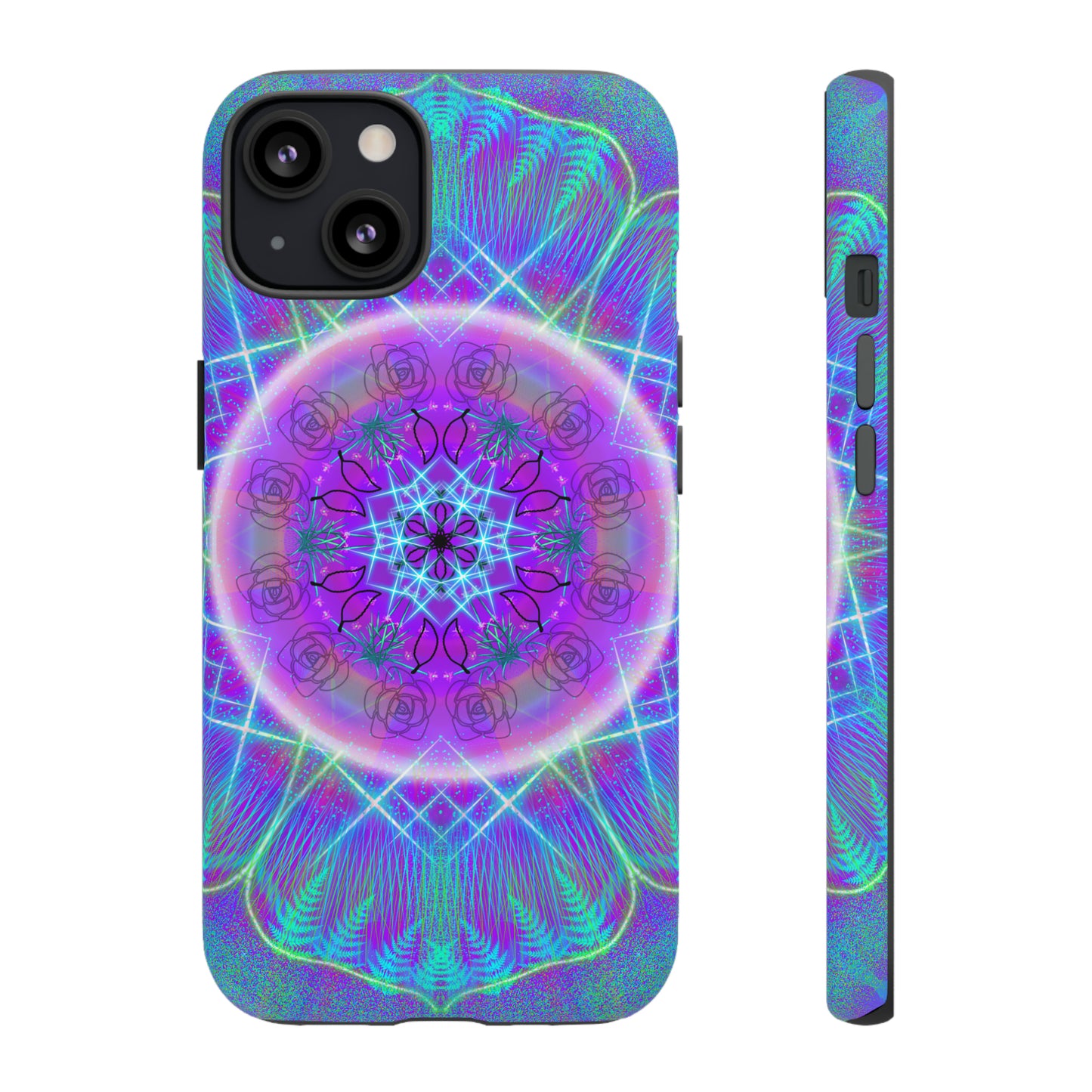 Psychedelic Mandala Protective Phone Case, Samsung, iPhone, Pixel, all sizes