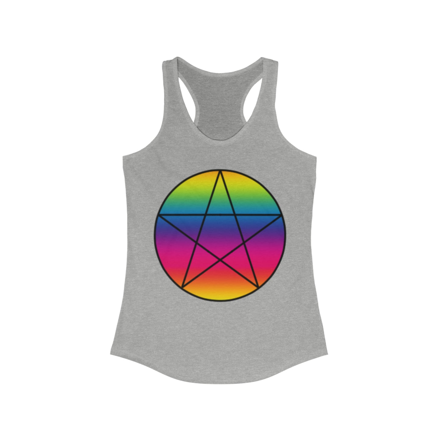 PRIDE Pentagram  Women's Ideal Racerback Tank