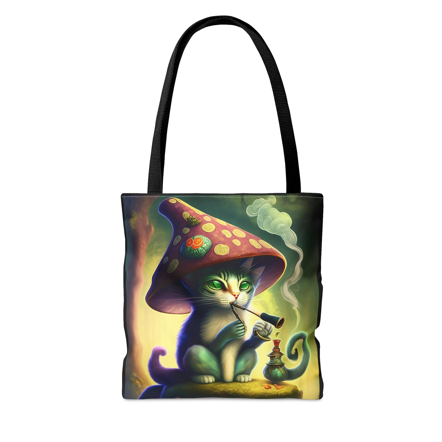 Fae Mushroom Cat,Tote Bag