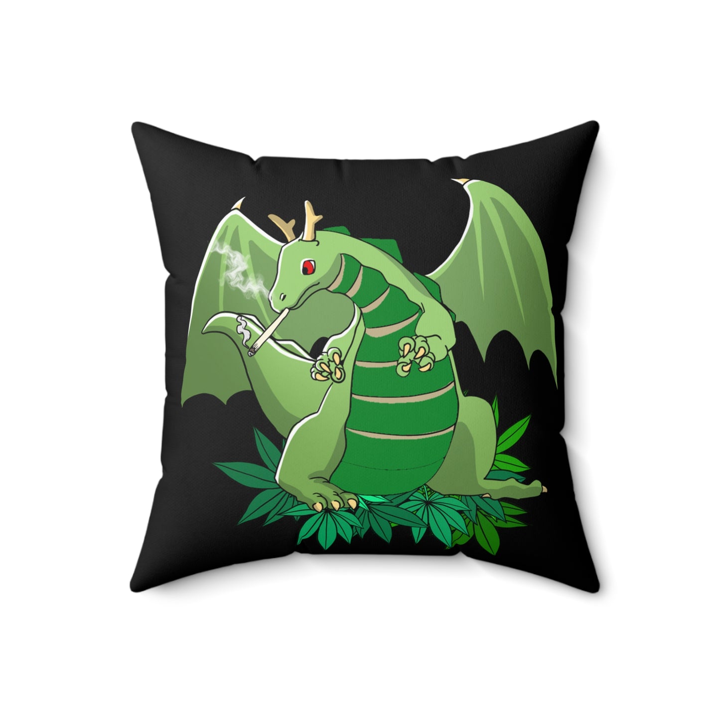 Smokin Dragon, Spun Polyester Square Pillow