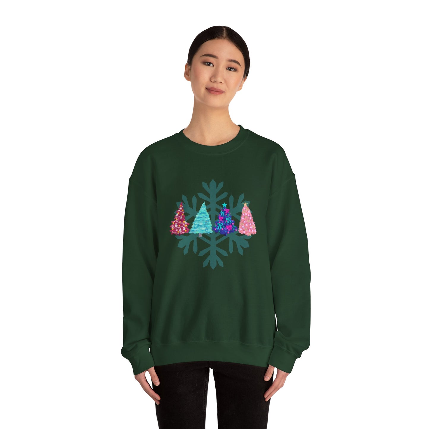 Christmas Tree Hoodie. Christmas Tree Sweatshirt. Mens, Women's Unisex Adult Holiday Shirt. Minimal Merry Xmas Crew Gift