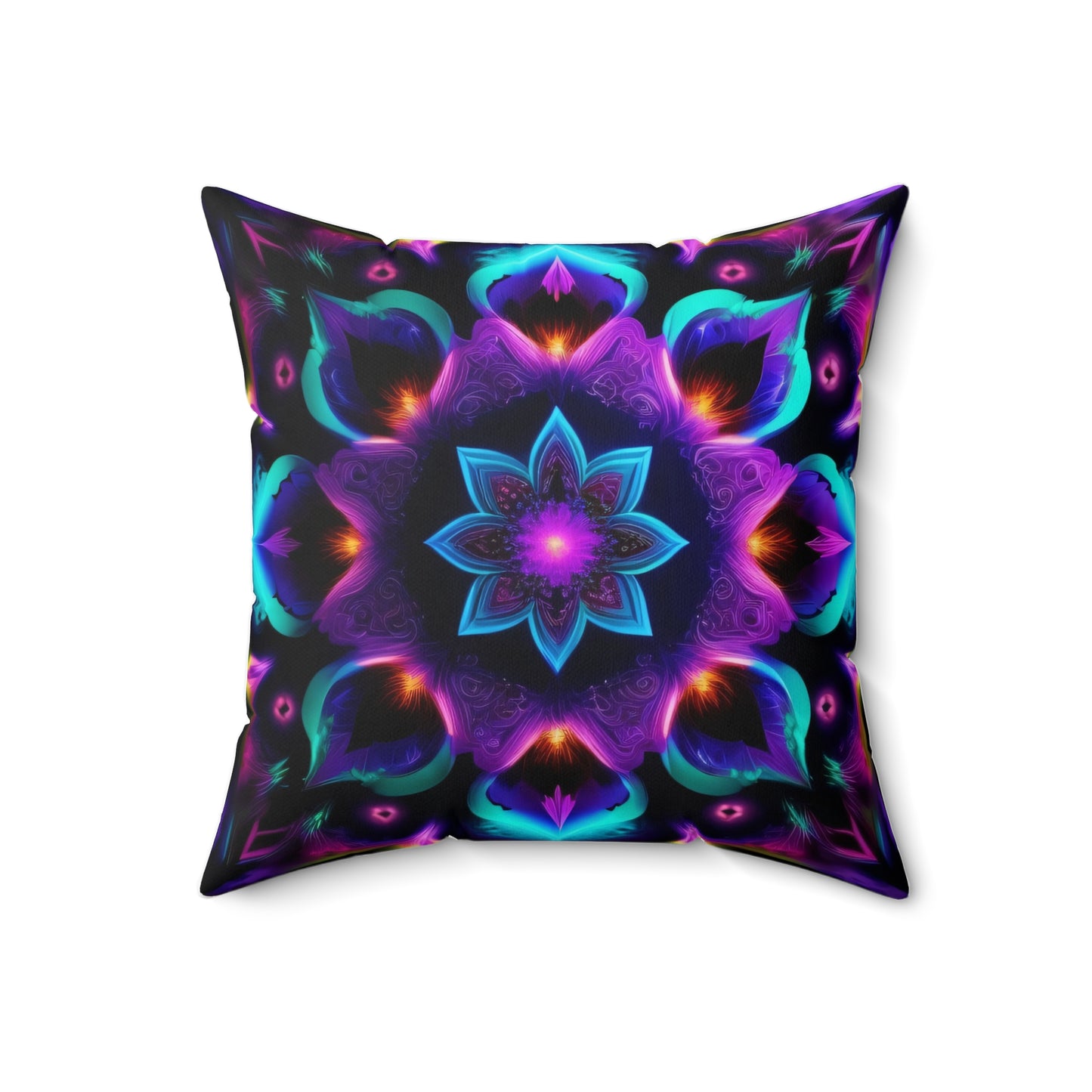 Mandala Madness, Spun Polyester Square Pillow