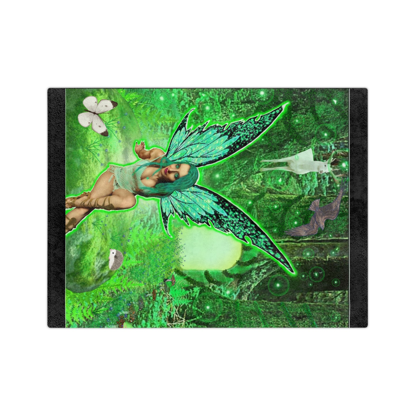 Mystic Forest Fairy Velveteen Minky Blanket