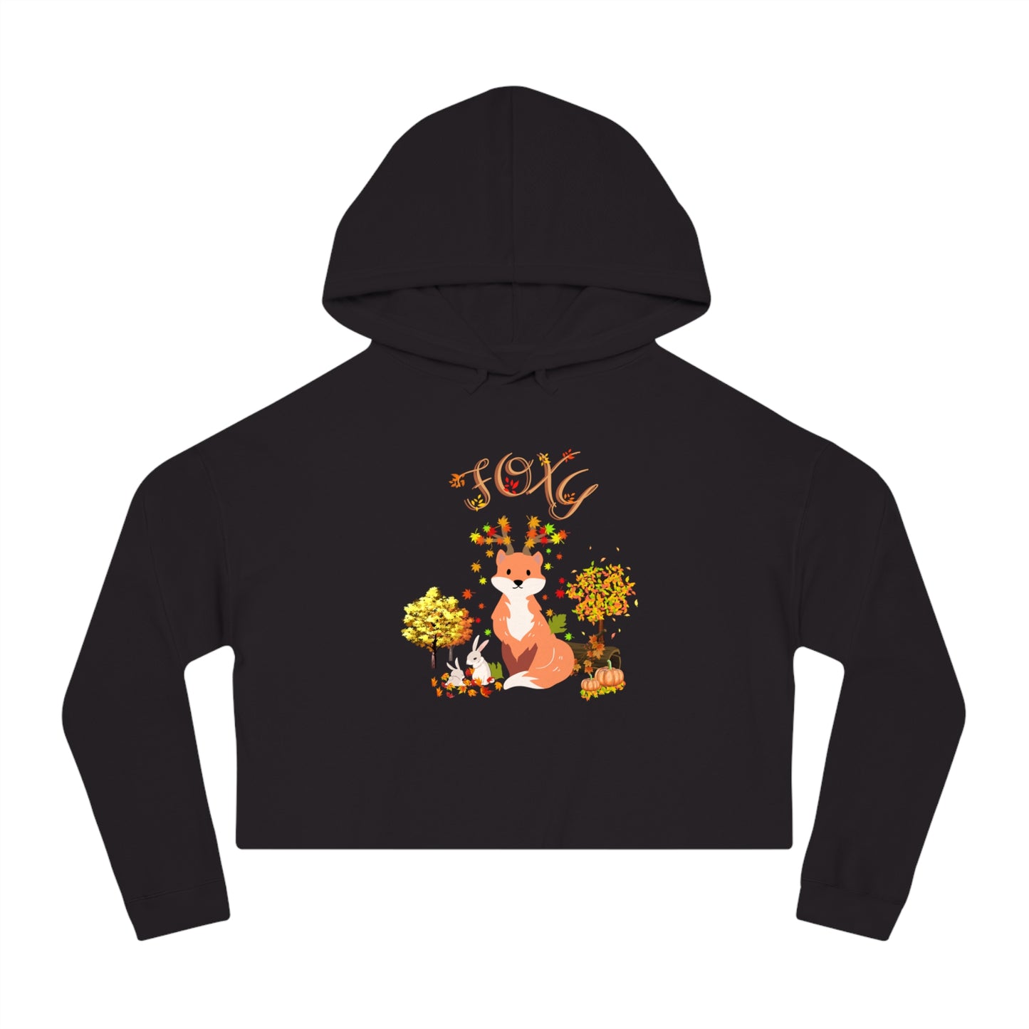 Foxy Fall Women’s Cropped Hooded Sweatshirt