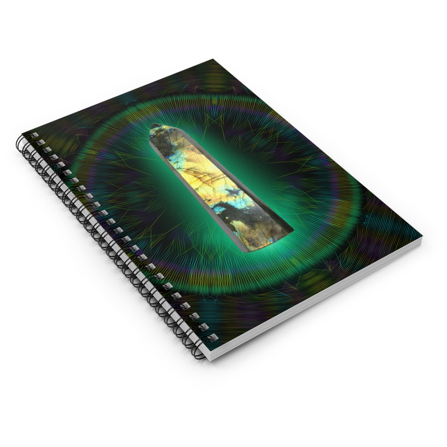 Mystic Labradorite Spiral Notebook - Ruled Line