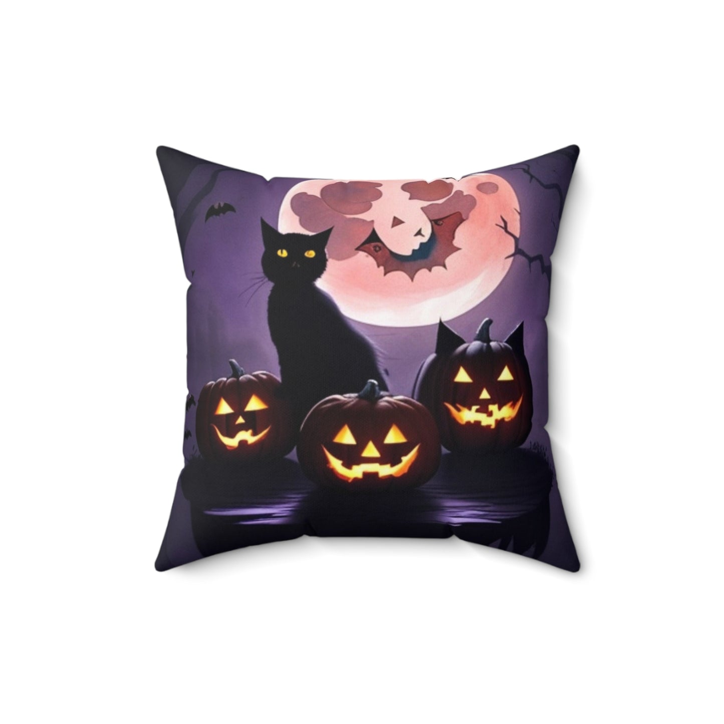 All Hallows Eve, Halloween, Spun Polyester Square Pillow