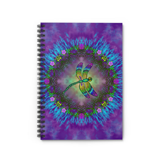 Mystical Dragonfly Spiral Notebook - Ruled Line