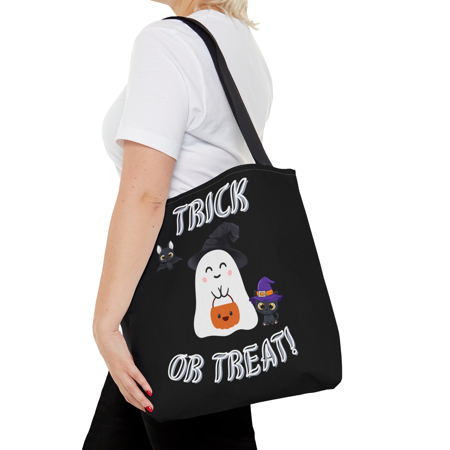 Trick Or Treat Ghost Halloween Candy Tote Bag