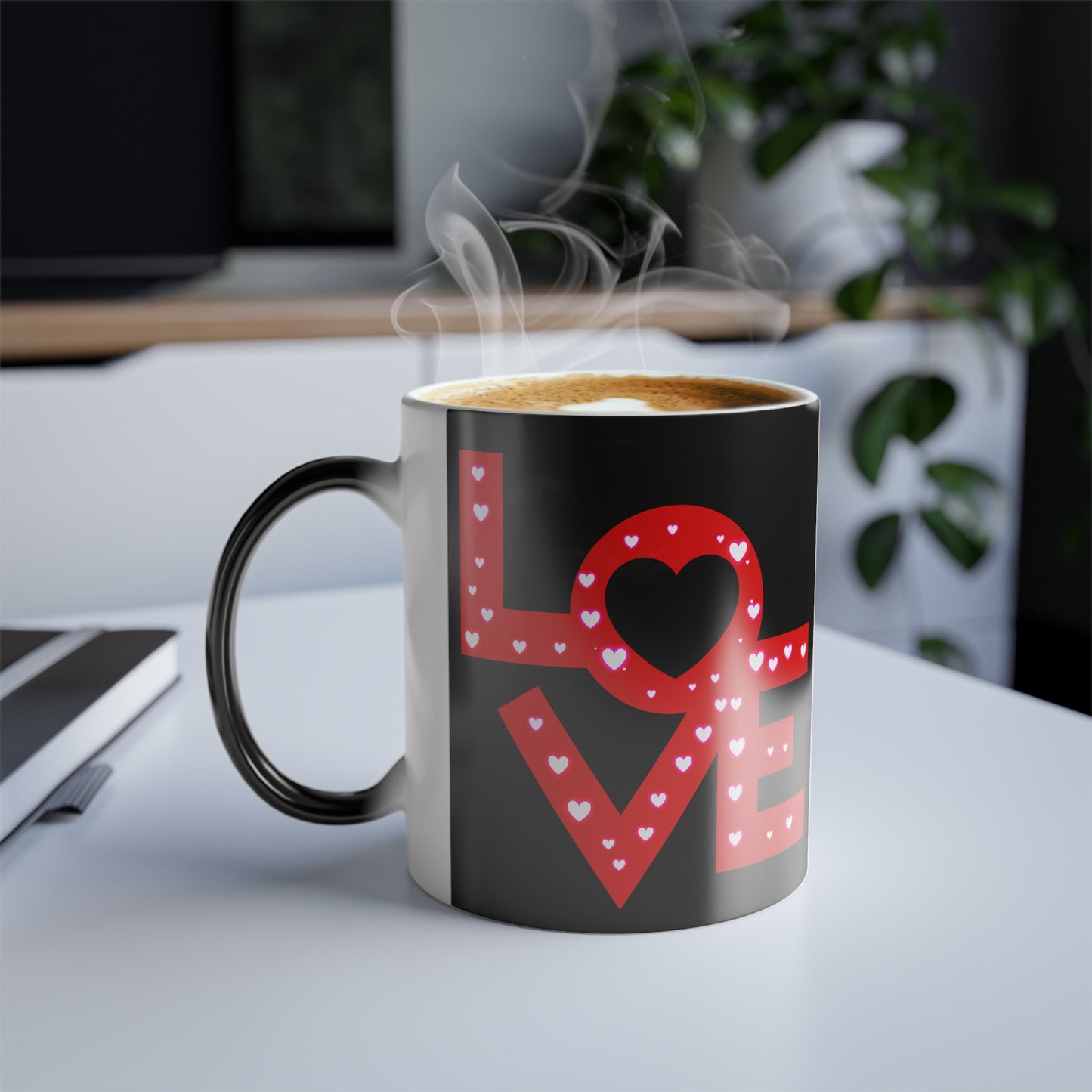 LOVE, Color Morphing Mug, 11oz,, Valentines Day Gift, Gift For Her, Gift For Him