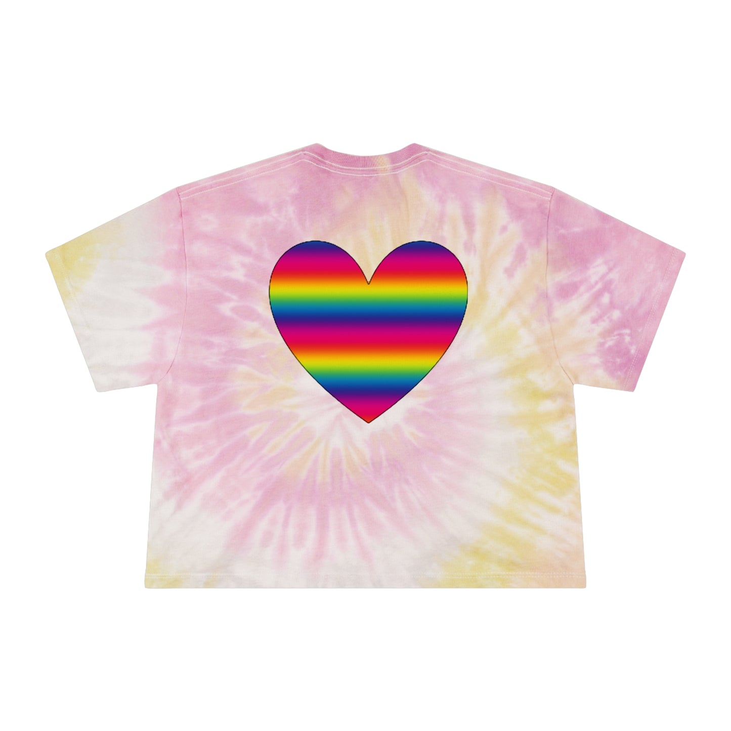 PRIDE Heart Women's Tie-Dye Crop Tee