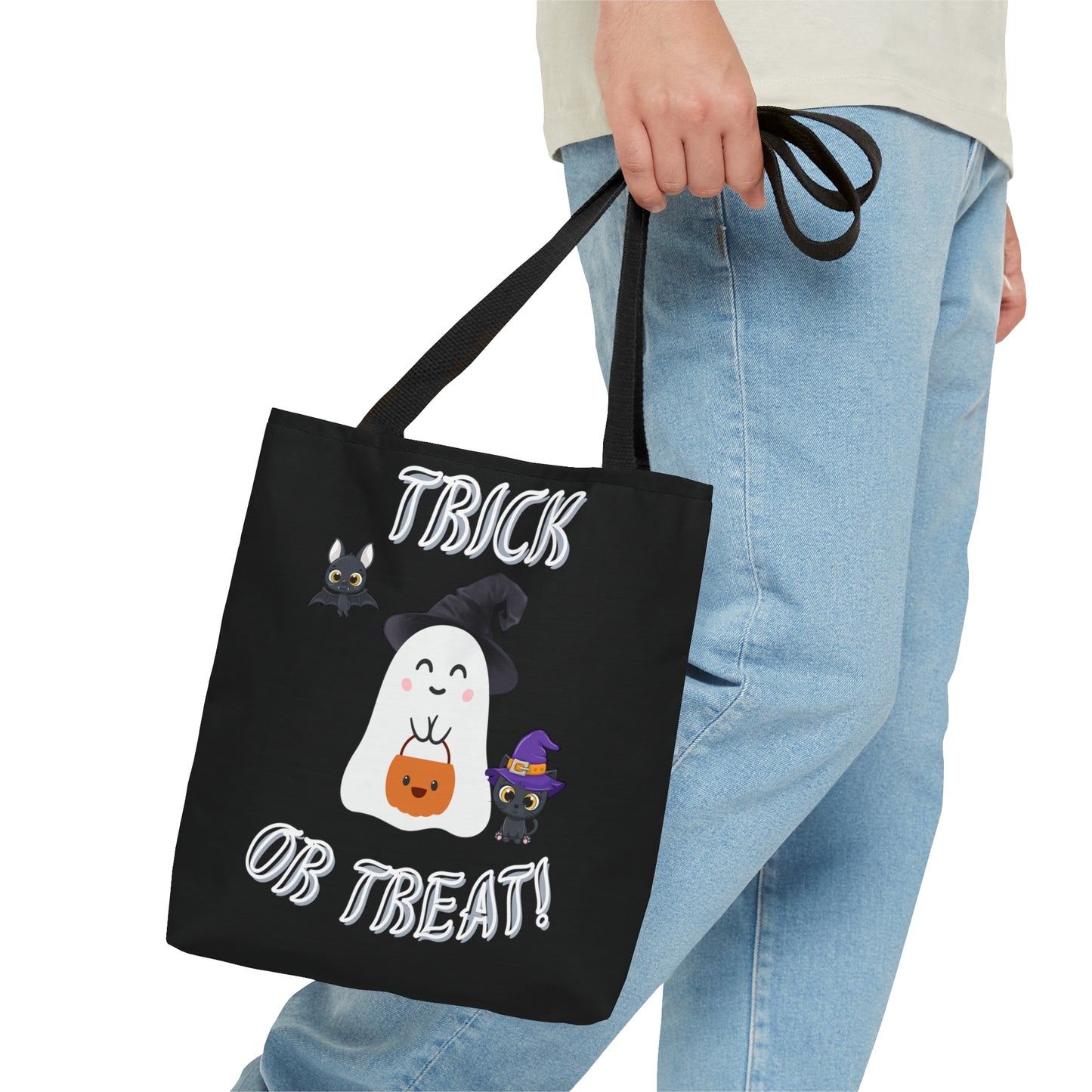 Trick Or Treat Ghost Halloween Candy Tote Bag