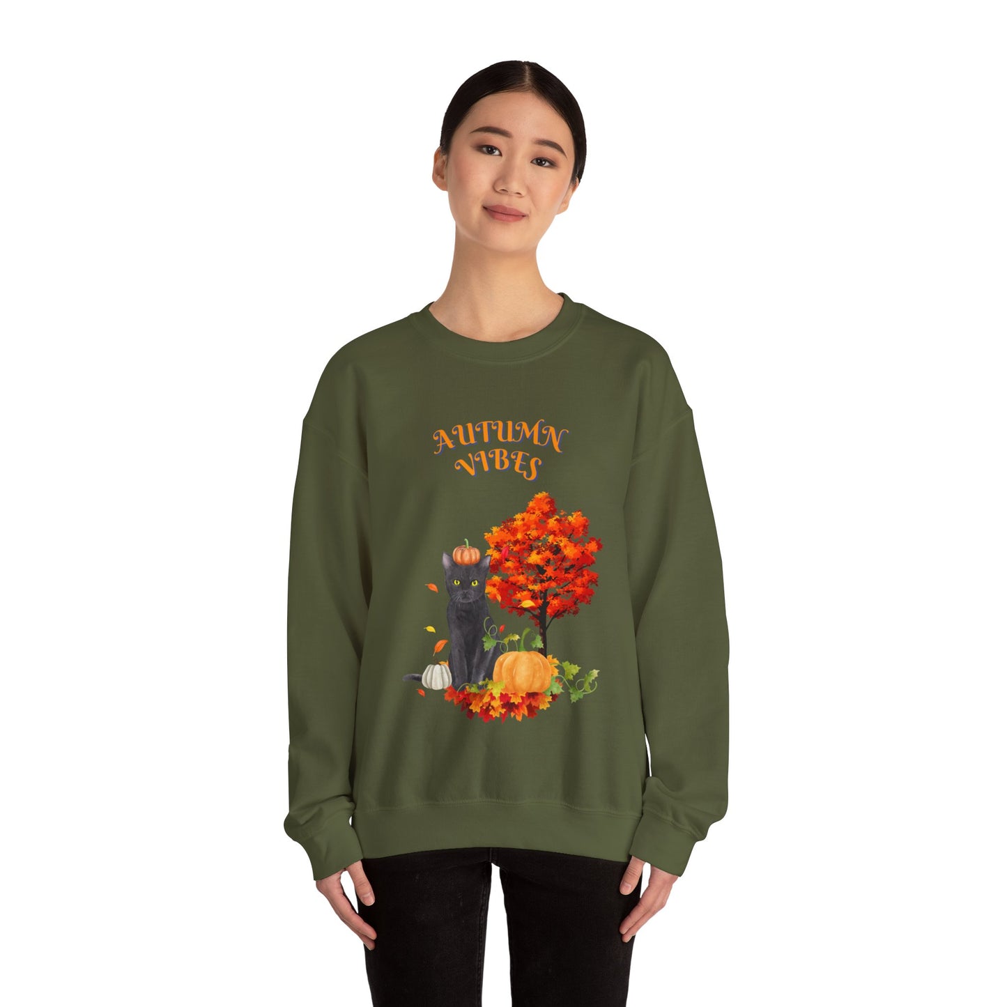 Autumn Vibes Fall Crewneck Sweatshirt