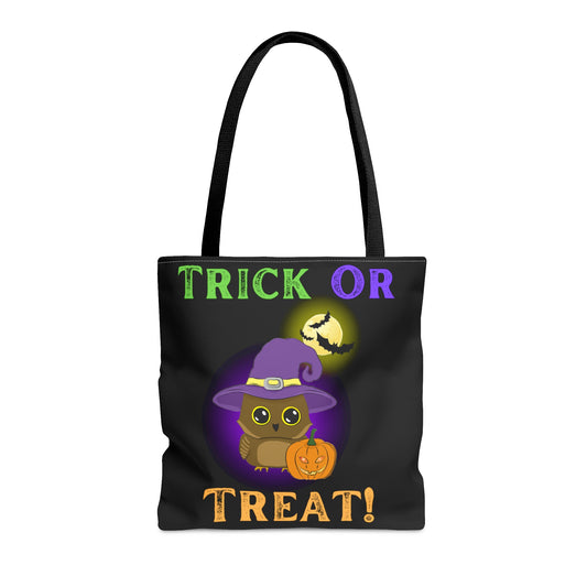 Trick Or Treat Owl Halloween Candy Tote Bag