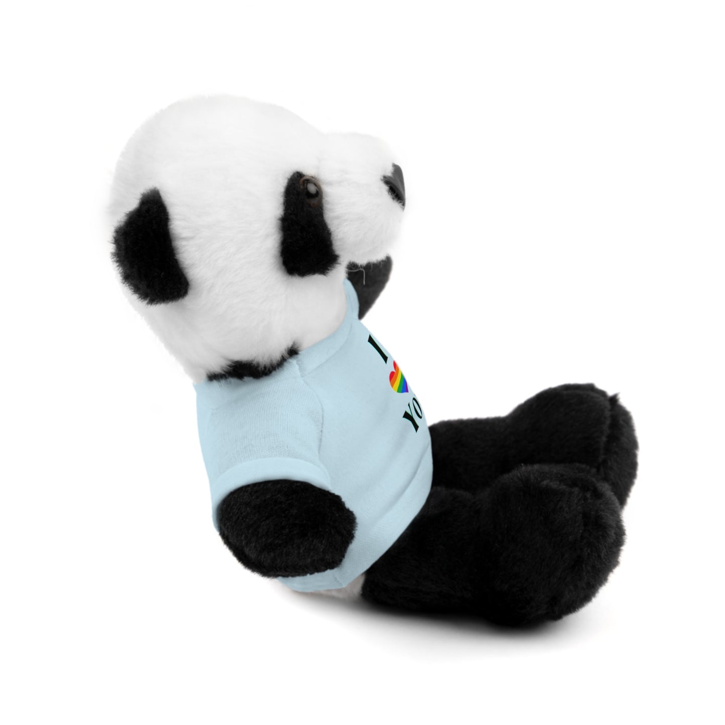 I Heart You Kids Cute Stuffed Animals with Tee; Panda, Sheep, Bunny, Lion, Jaguar, Teddy Bear