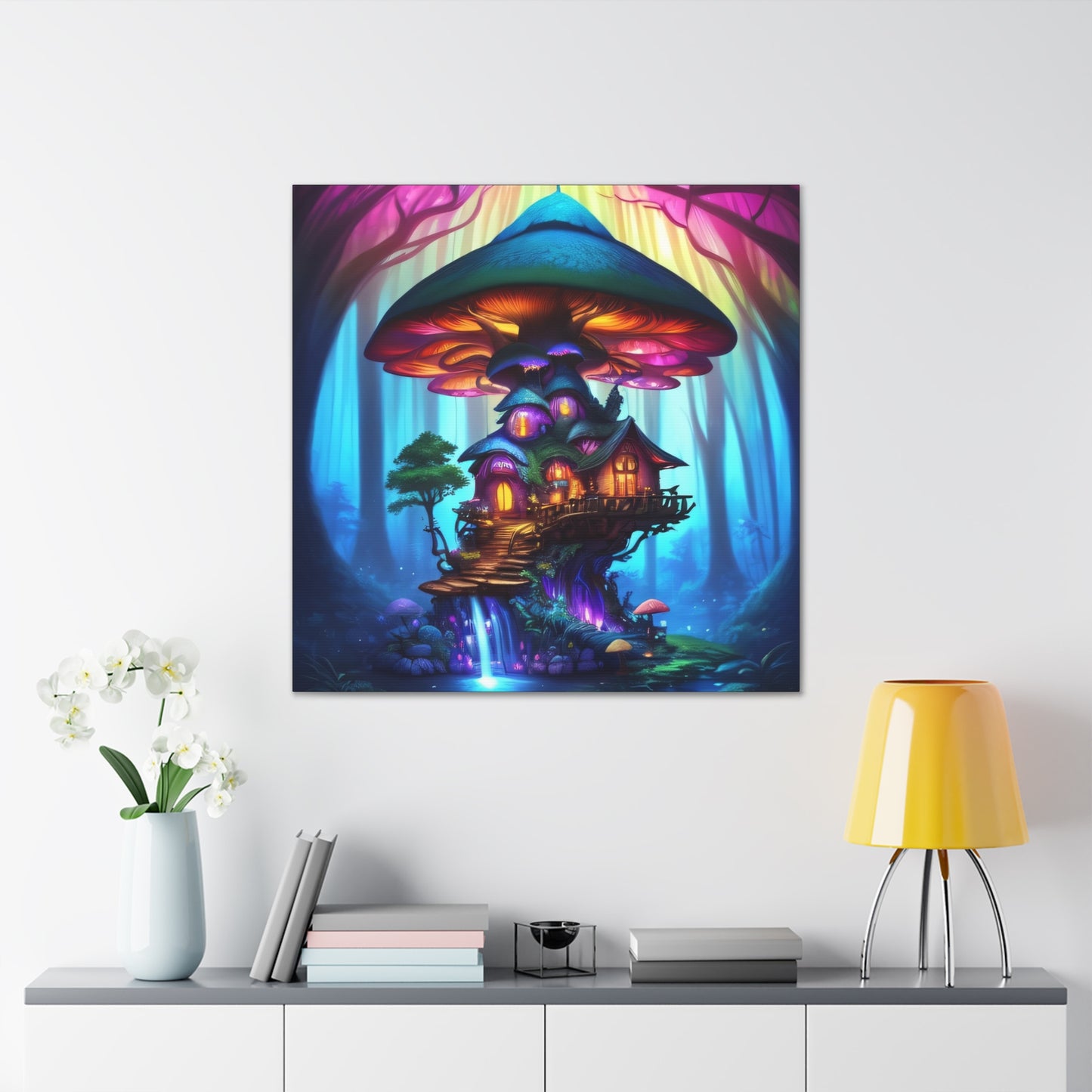 Fae World Sanctuary, Canvas Art, Canvas Print, Wall Decor, Original Art, Unique Gifts