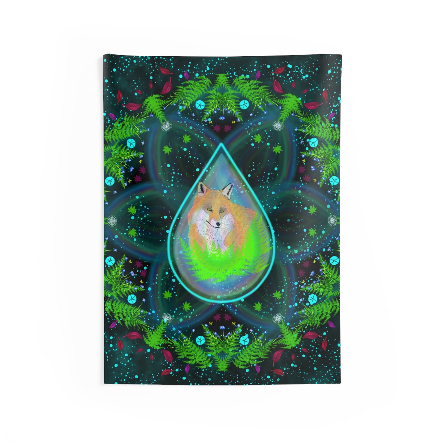 Fox Medicine Indoor Wall Tapestry 26 x 36