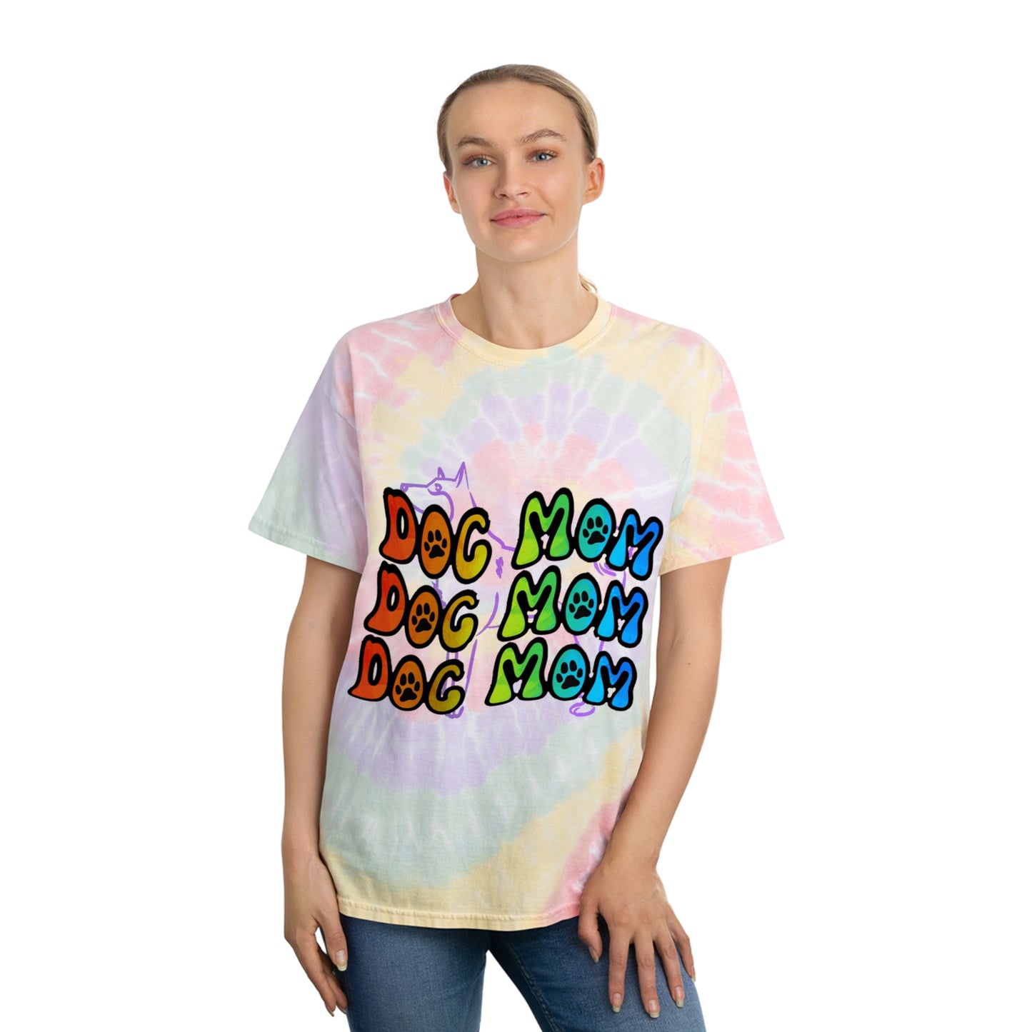 Dog Mom Tie-Dye Tee, Spiral