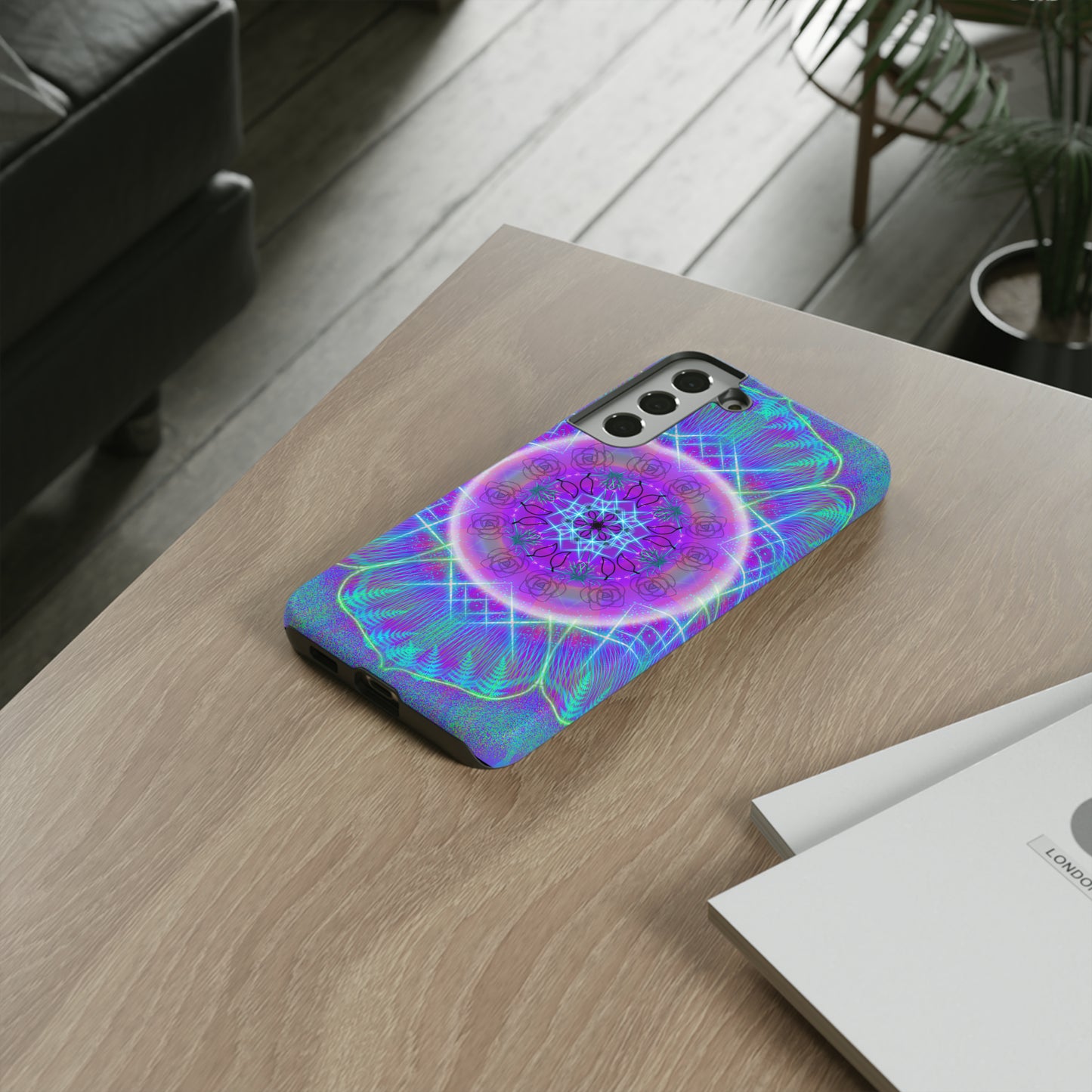 Psychedelic Mandala Protective Phone Case, Samsung, iPhone, Pixel, all sizes