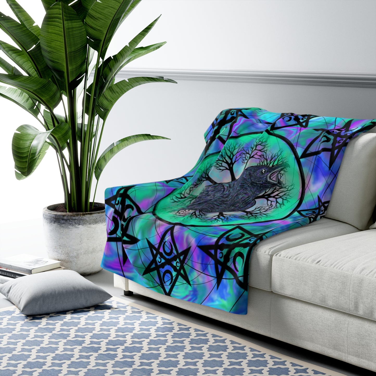 Raven Magick Sherpa Fleece Blanket