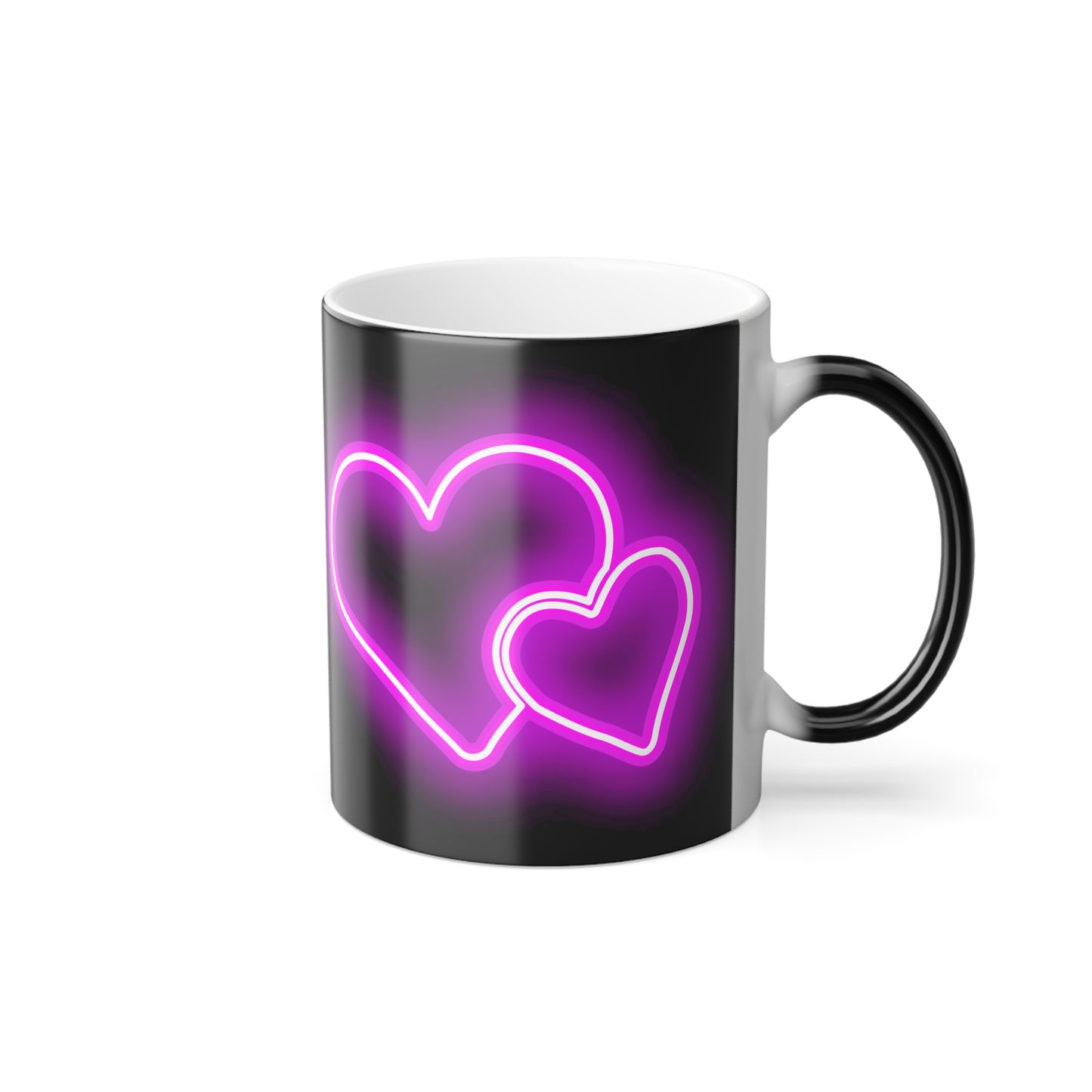 Glowing Heart, Color Morphing Mug, 11oz, Valentines Day Gift, Gift For Her, Gift For Him