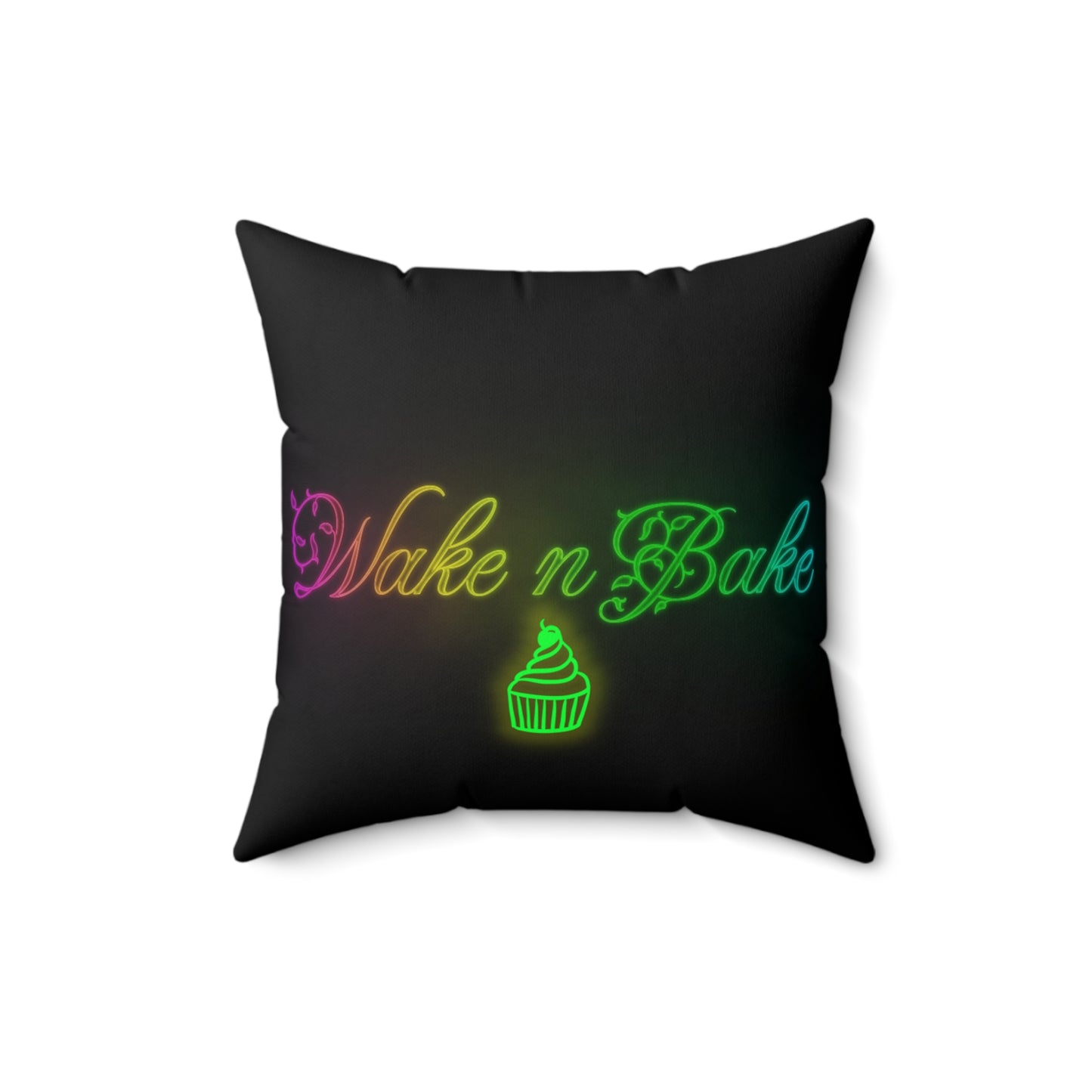 Wake N Bake, 420 Themed, Spun Polyester Square Pillow