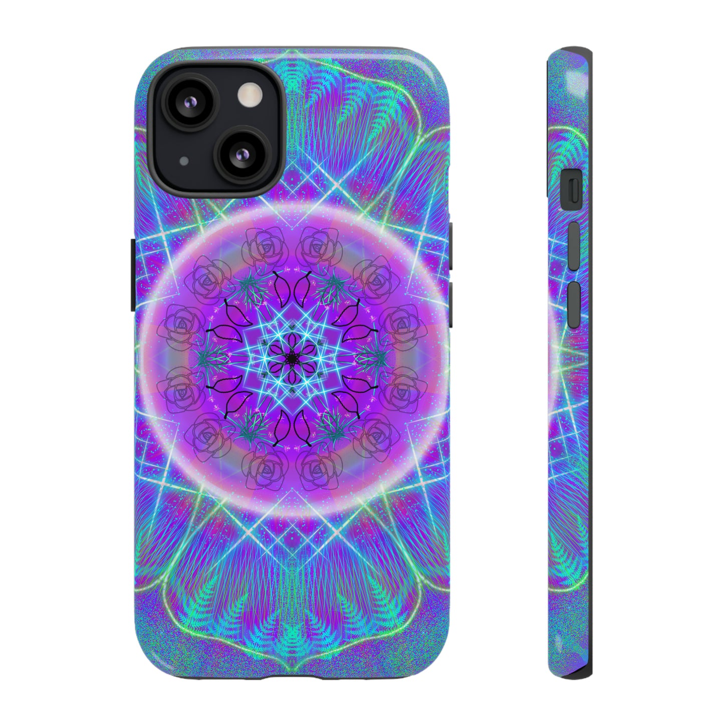 Psychedelic Mandala Protective Phone Case, Samsung, iPhone, Pixel, all sizes