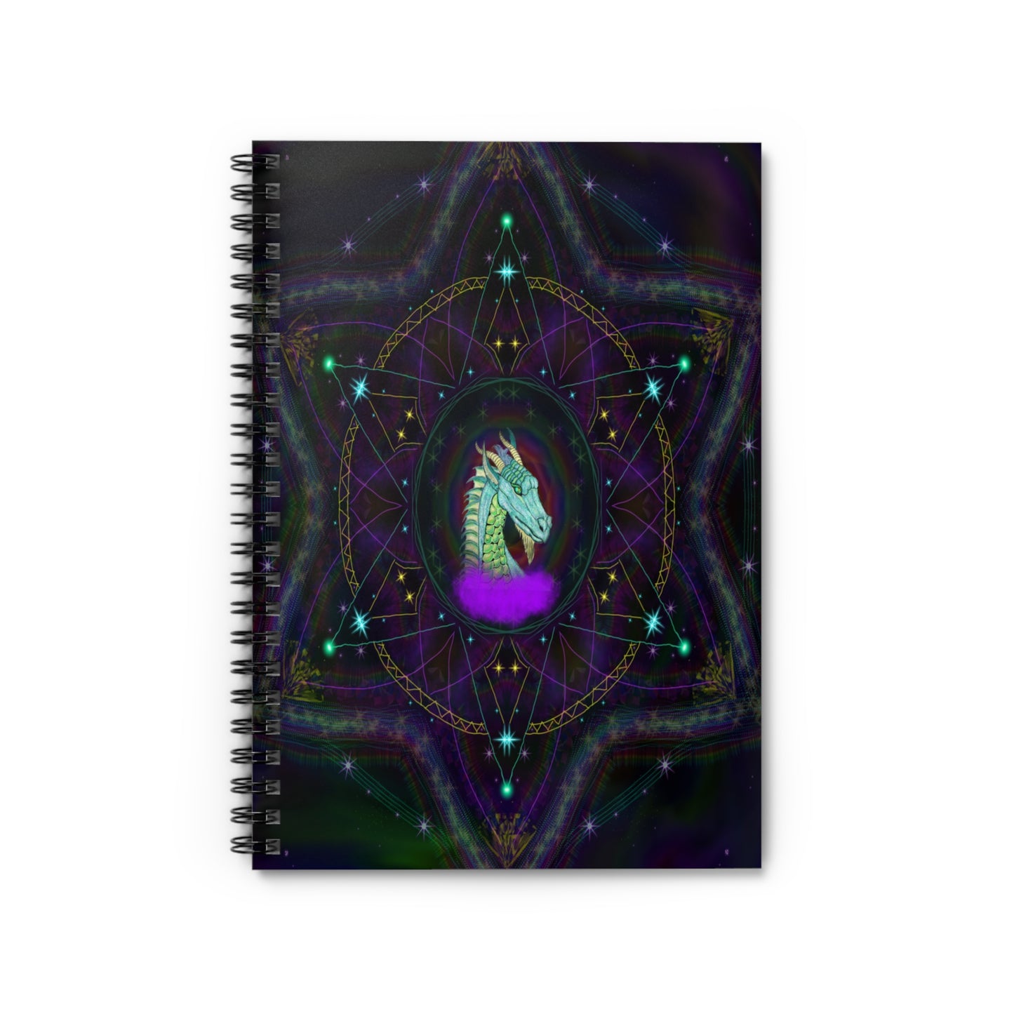 Mystic Dragon Mandala Spiral Notebook - Ruled Line