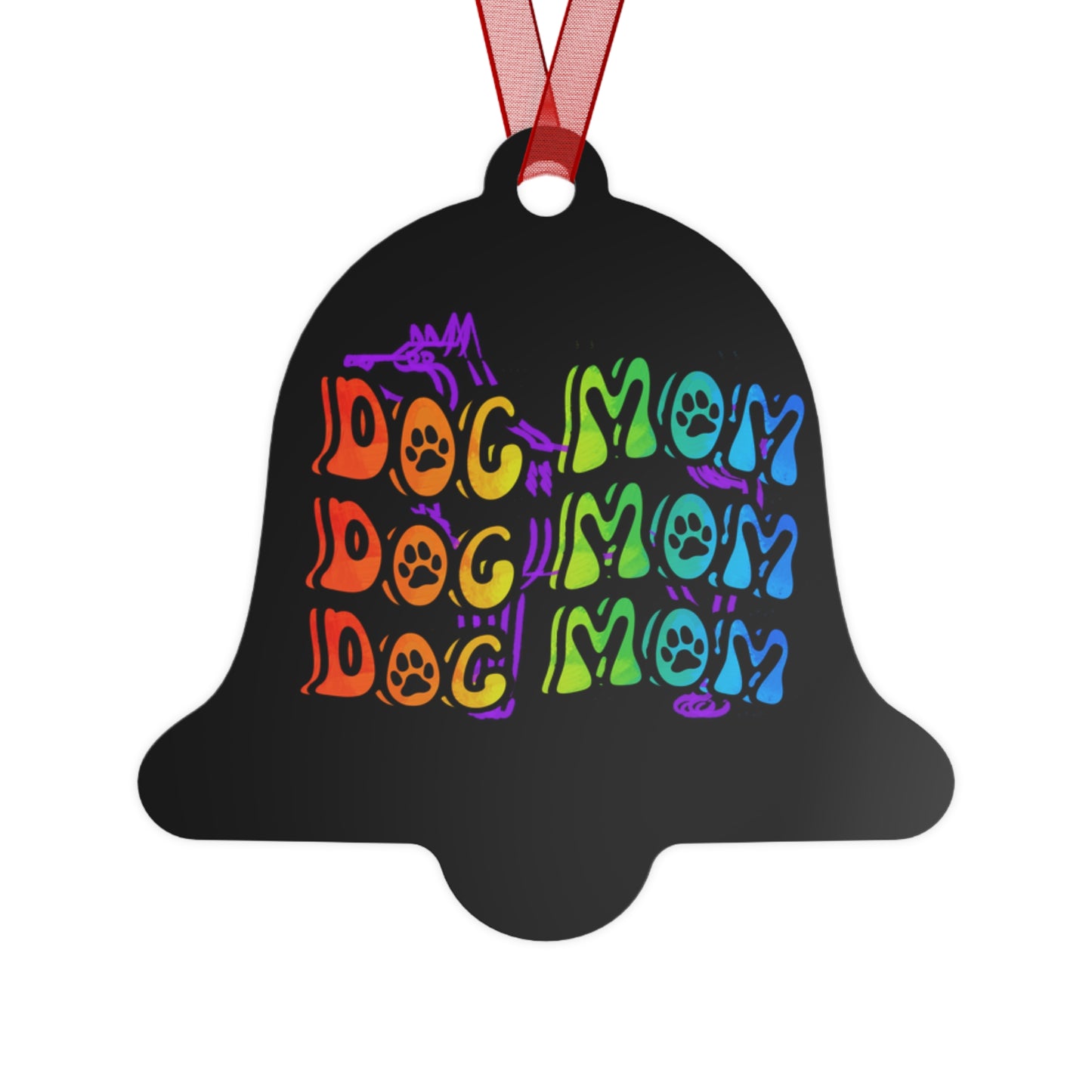 Dog Mom Metal Ornament Bell