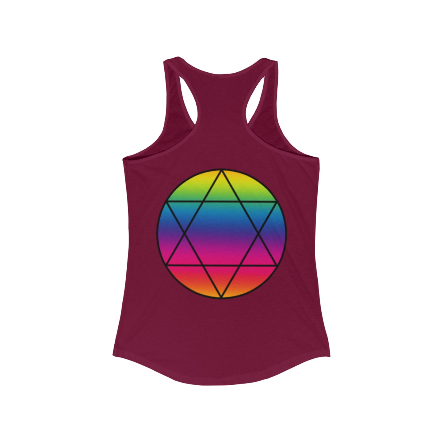 PRIDE Hexagram  Women's Ideal Racerback Tank