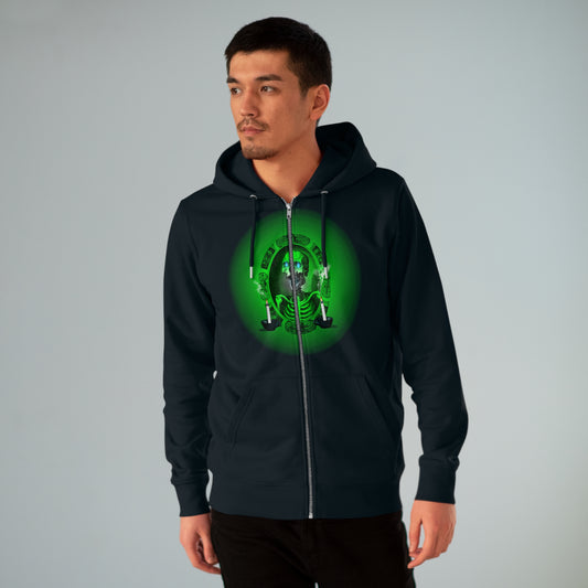 Men's Cultivator candlelight skeleton Halloween Zip Hoodie